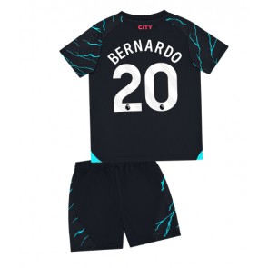 Lacne Dětský Futbalové dres Manchester City Bernardo Silva #20 2023-24 Krátky Rukáv - Tretina (+ trenírky)